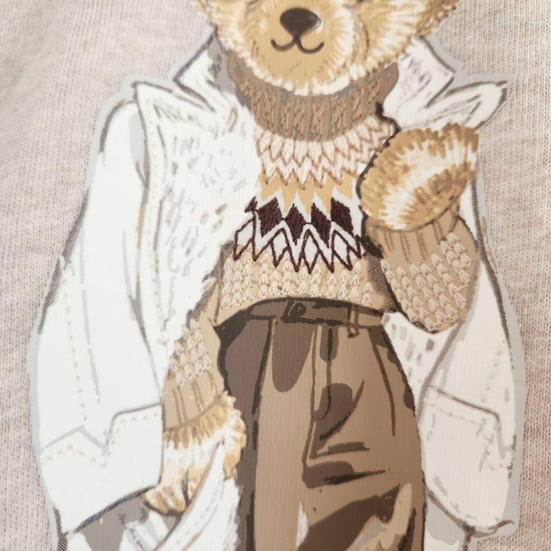 ​【極美品】ポロラルフローレン ポロベア パーカー 刺繍M オートミールベージュ