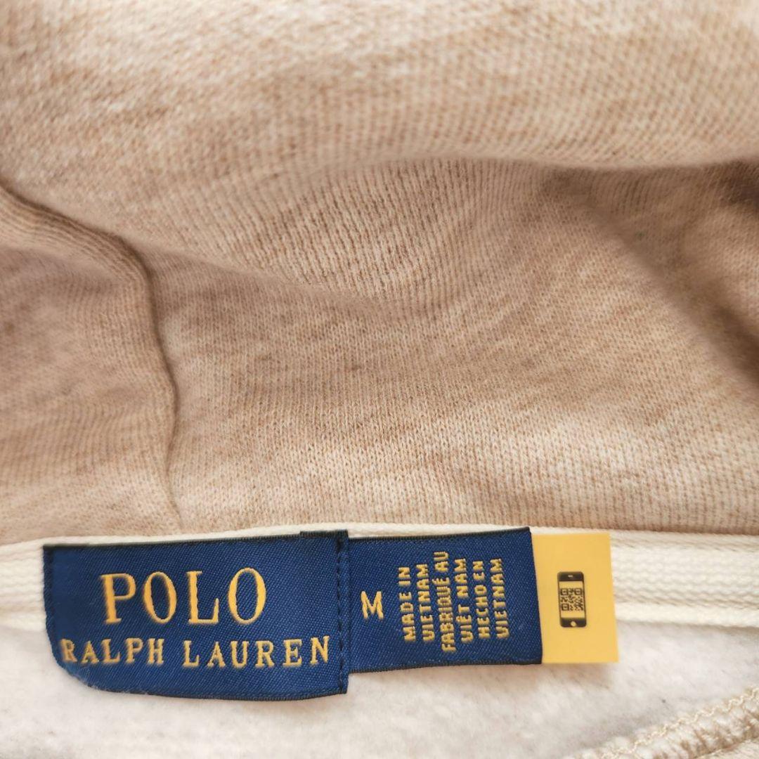 ​【極美品】ポロラルフローレン ポロベア パーカー 刺繍M オートミールベージュ