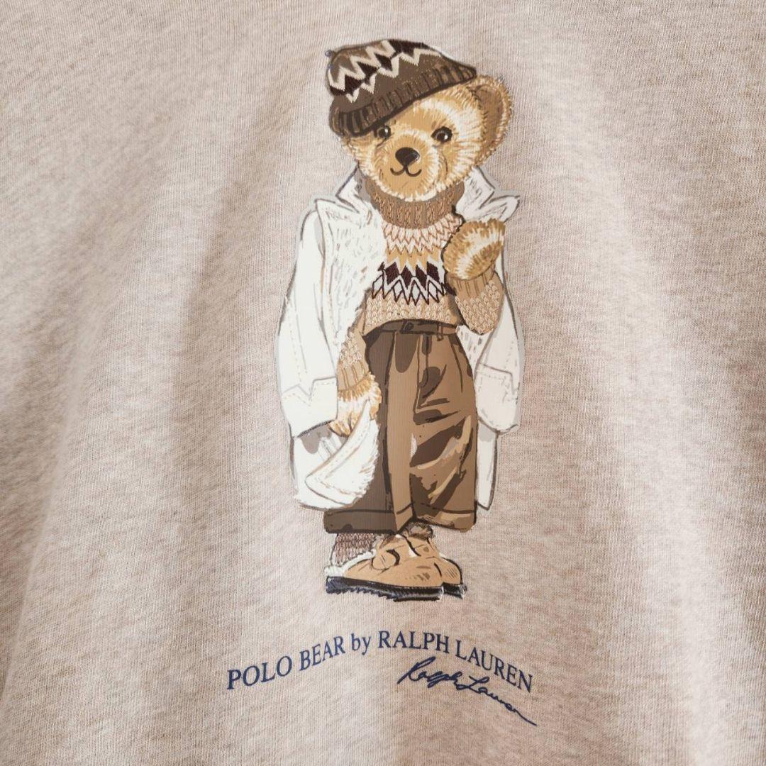 ​【極美品】ポロラルフローレン ポロベア パーカー 刺繍M オートミールベージュ