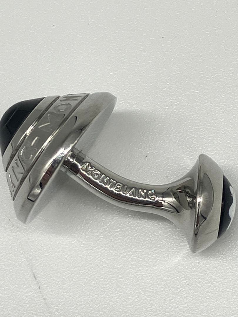 Montblanc カフリンクス シルバー ブラックストーン 1個 本体のみ