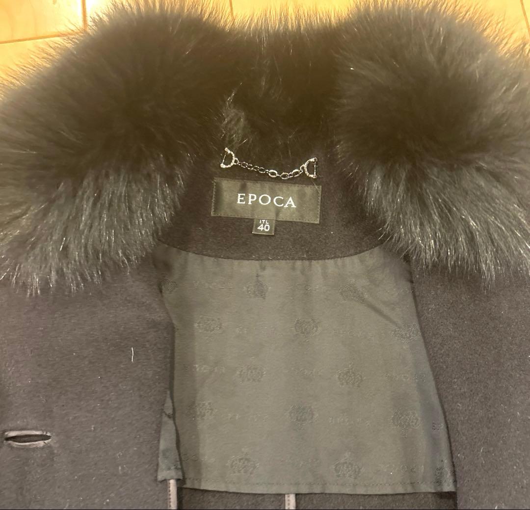 EPOCA ポンチョ　コート　アンゴラ40サイズ