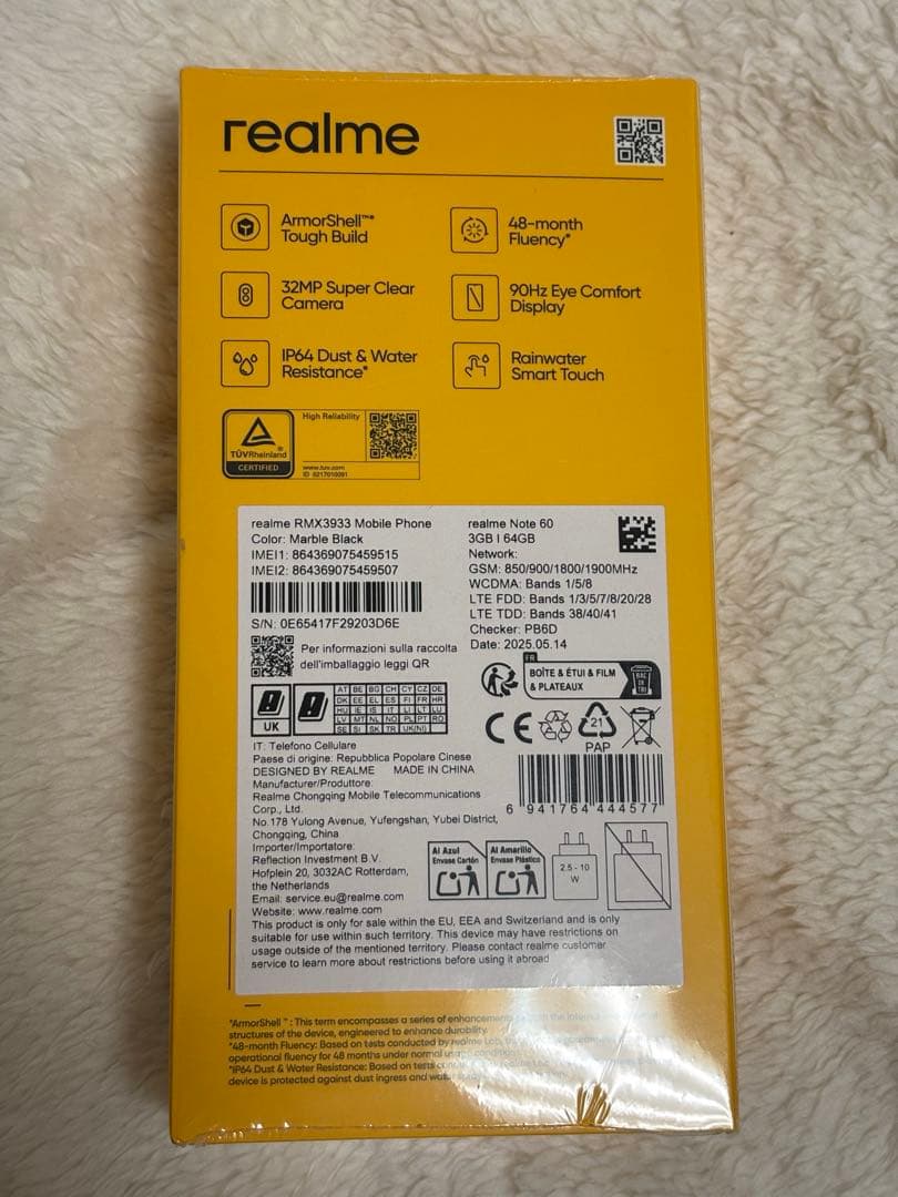 realme Note 60 64GB ブラック SIMフリー 新品未開封