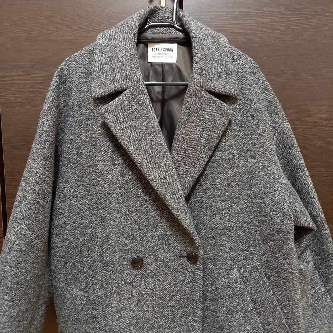 早い者勝ち！【美品】 FORK&SPOON スライバーニットコート グレー