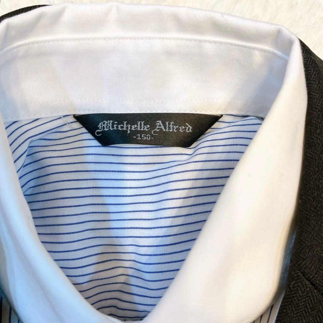 【美品】ミッシェルアルフレッド150男子フォーマルスーツ　６点セット 卒業式　黒