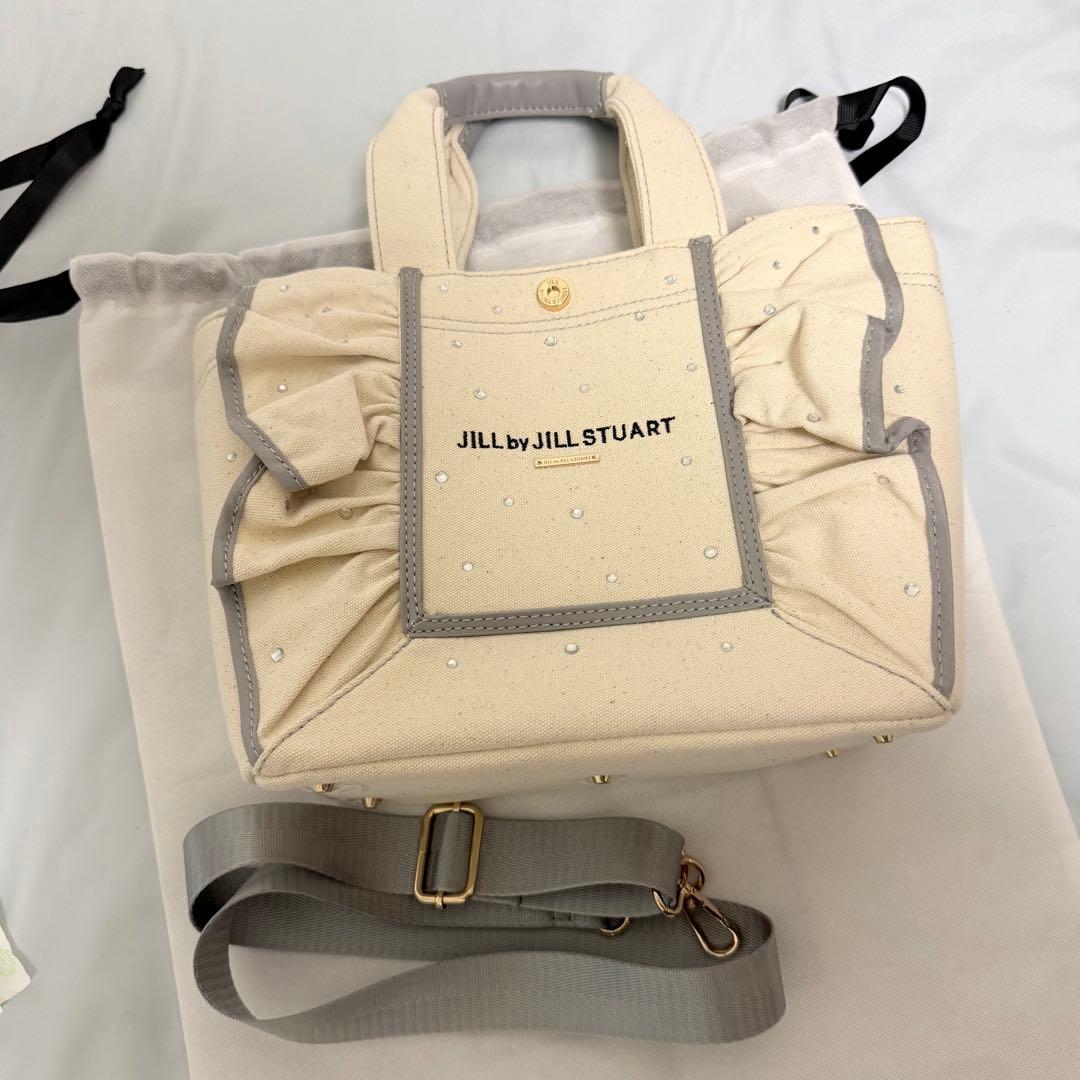 JILLSTUART バッグ トートバッグ 水色 フレームフリルトートポッピン