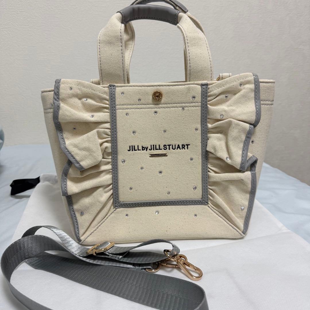JILLSTUART バッグ トートバッグ 水色 フレームフリルトートポッピン