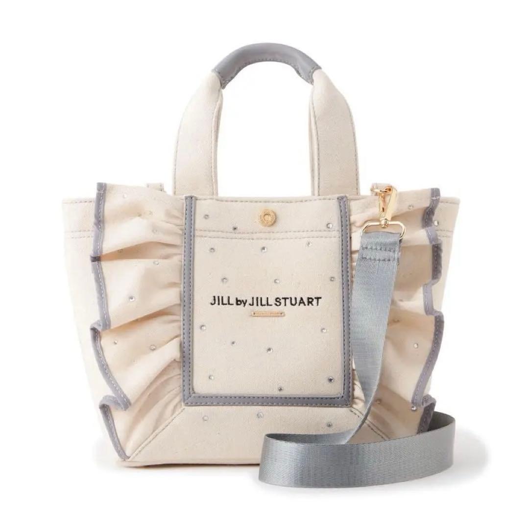 JILLSTUART バッグ トートバッグ 水色 フレームフリルトートポッピン