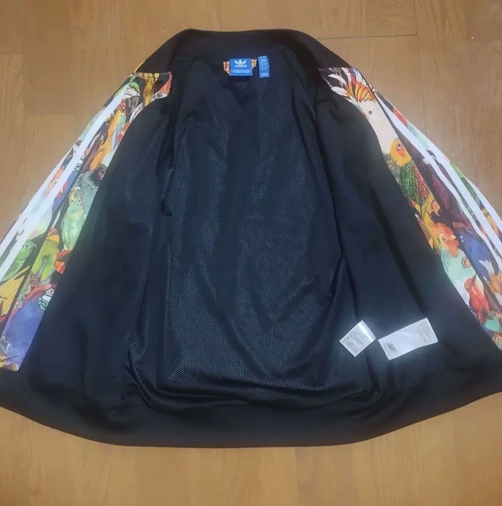 美品 adidas ジャージ トラックジャケット 鳥 総柄 OTサイズ
