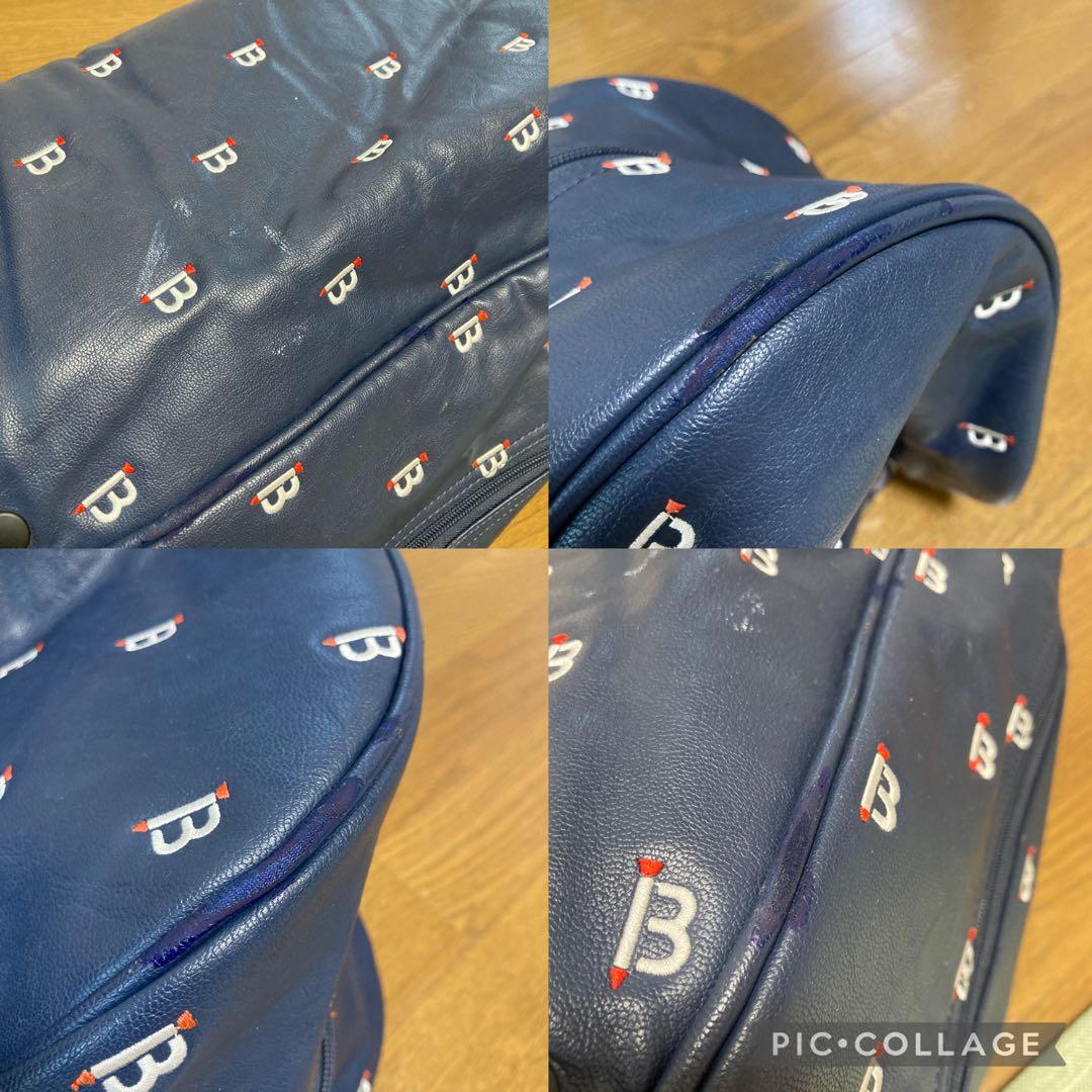 BEAMS ビームスゴルフ キャディバッグ オシャレ 可愛い ネイビー ティー柄