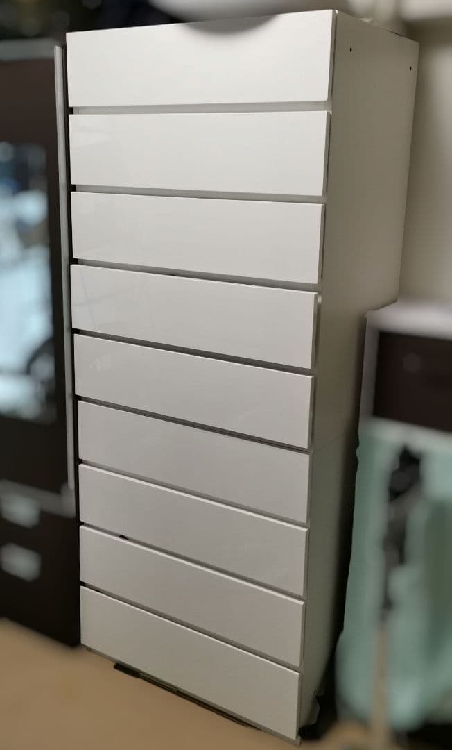 送料込 ニトリ タワーチェスト ポルテD 80TC WH