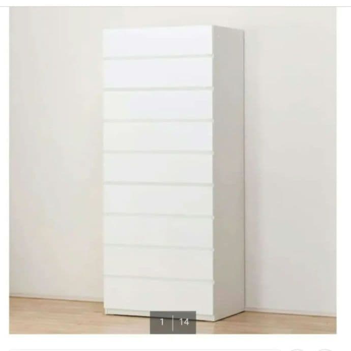 送料込 ニトリ タワーチェスト ポルテD 80TC WH