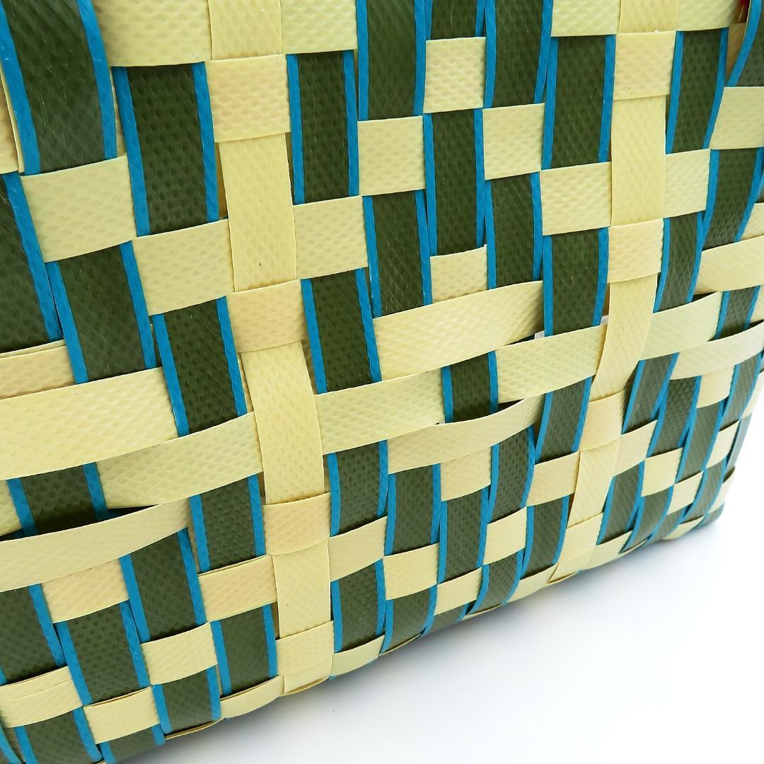 未使用★マルニMARNI★マーケット★トートバッグ★バスケット★ガーデングリーン