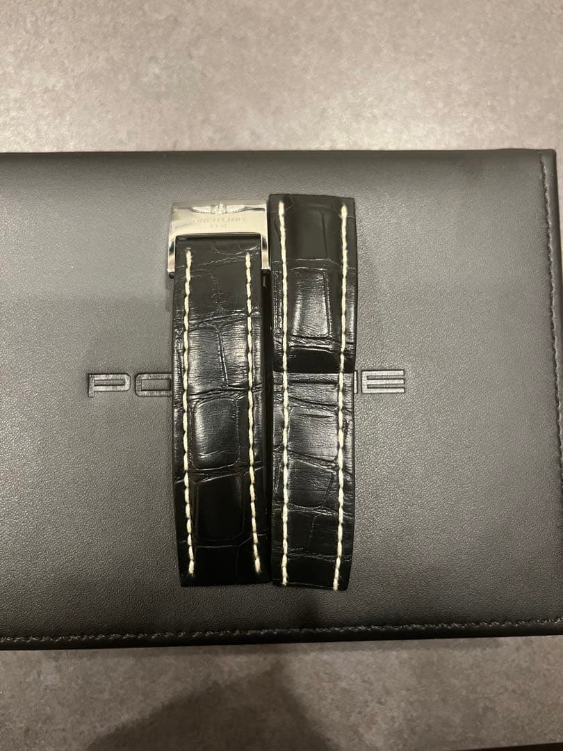 ブライトリング　純正レザーベルト　純正Dバックル22-20