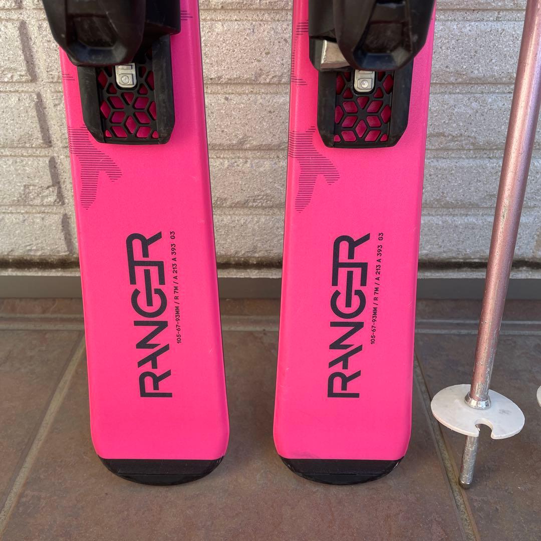 美品フィッシャー FISCHER Ranger 110㎝ スキー板&ポールセット