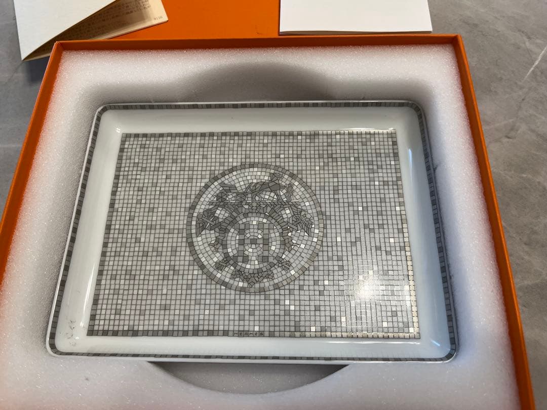 エルメス　モザイク　ヴァンキャトル　スクエアプレート　HERMES