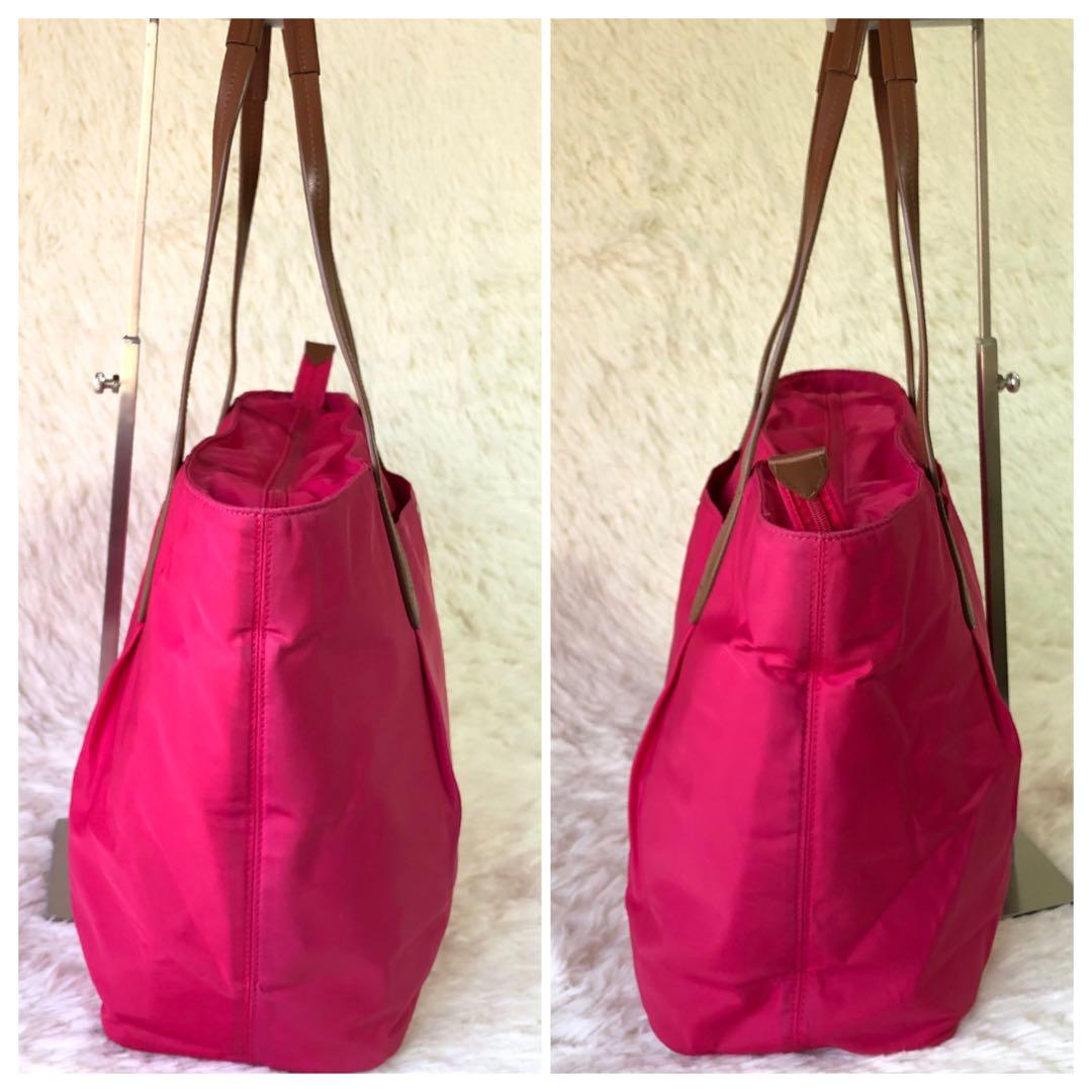 TUMIトートバッグ ナイロン製 ピンク 大容量 A4可 肩かけ可