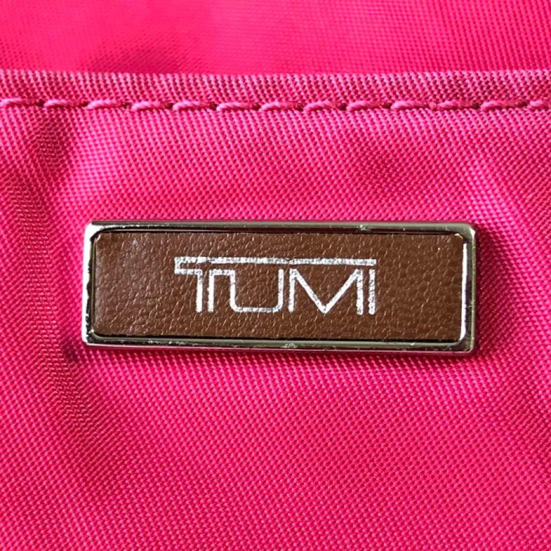 TUMIトートバッグ ナイロン製 ピンク 大容量 A4可 肩かけ可