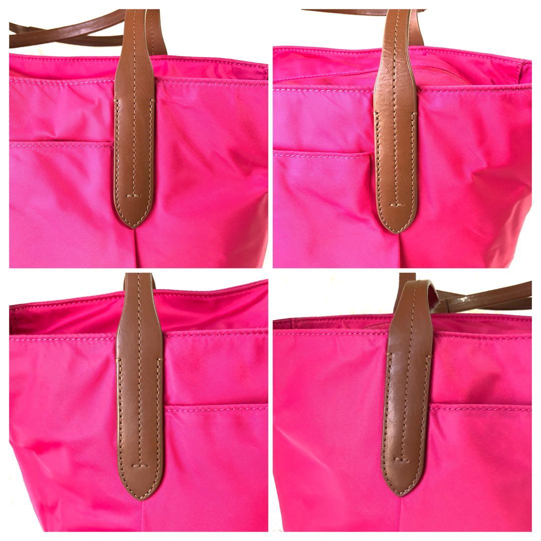 TUMIトートバッグ ナイロン製 ピンク 大容量 A4可 肩かけ可