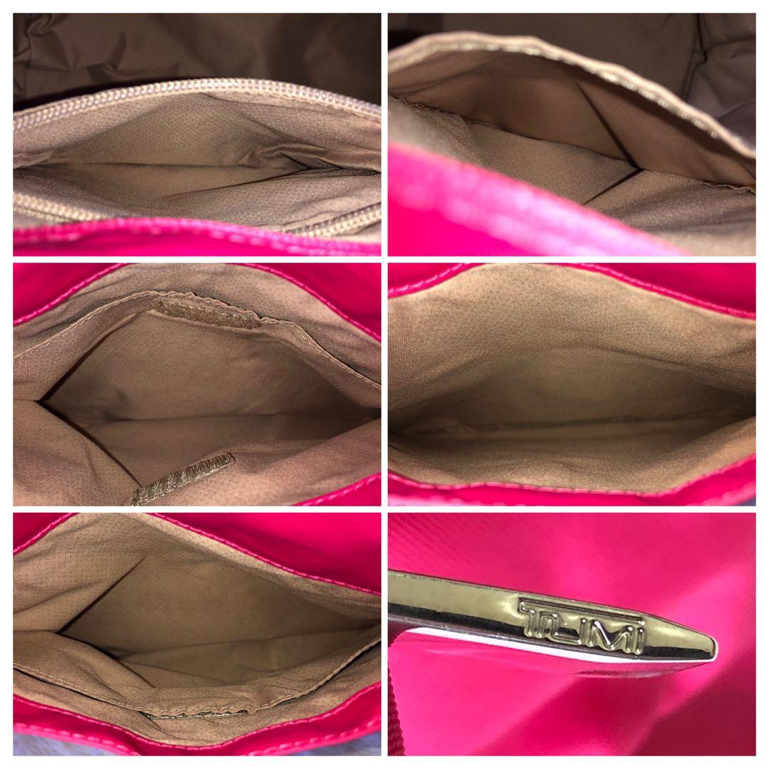 TUMIトートバッグ ナイロン製 ピンク 大容量 A4可 肩かけ可