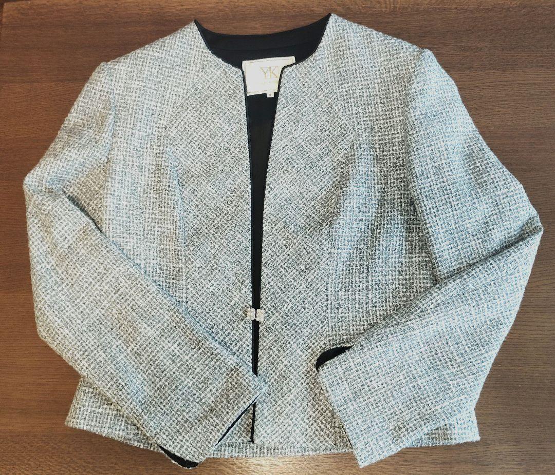 ソワール　ユキコキミジマ⭐︎正統派の品格　カラーフォーマルジャケット　美品 9号