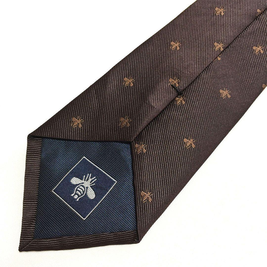 未使用級 グッチ GUCCI ネクタイ シルク 蜂 Bee ハチ