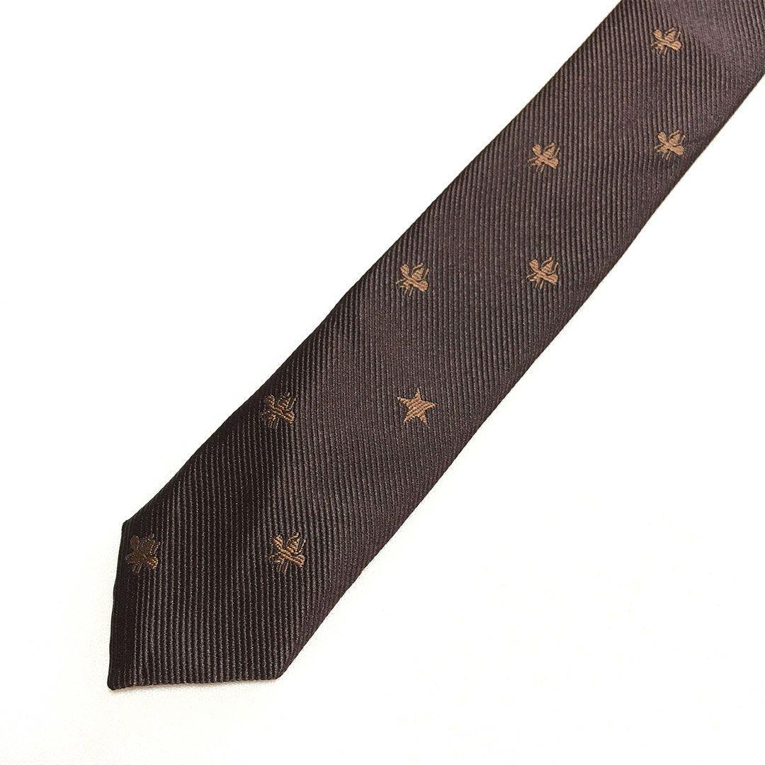 未使用級 グッチ GUCCI ネクタイ シルク 蜂 Bee ハチ