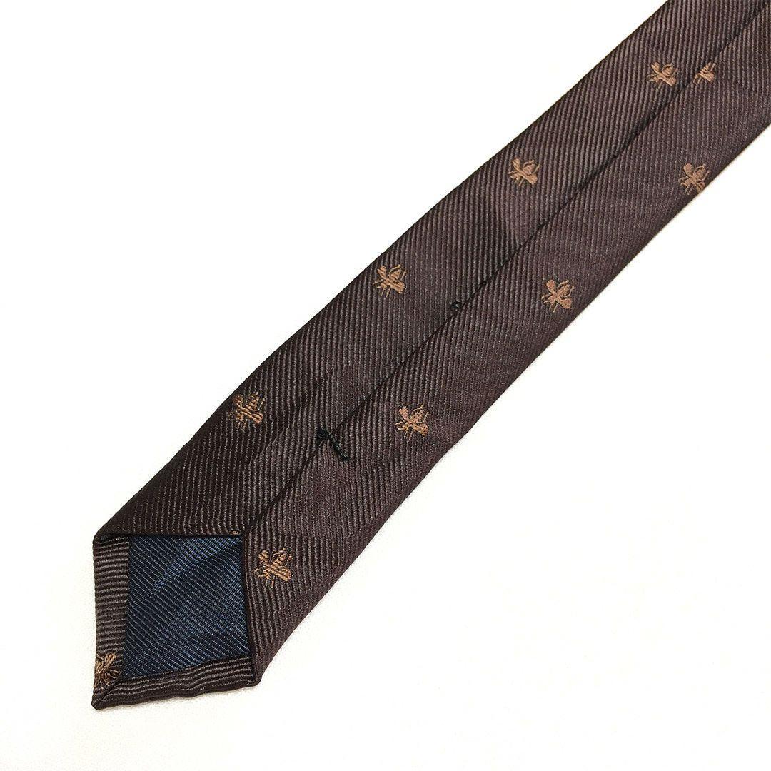 未使用級 グッチ GUCCI ネクタイ シルク 蜂 Bee ハチ