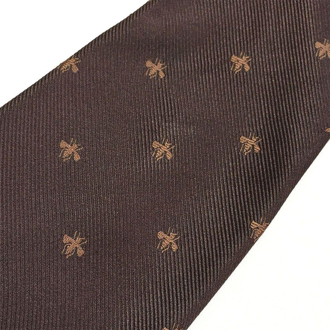 未使用級 グッチ GUCCI ネクタイ シルク 蜂 Bee ハチ
