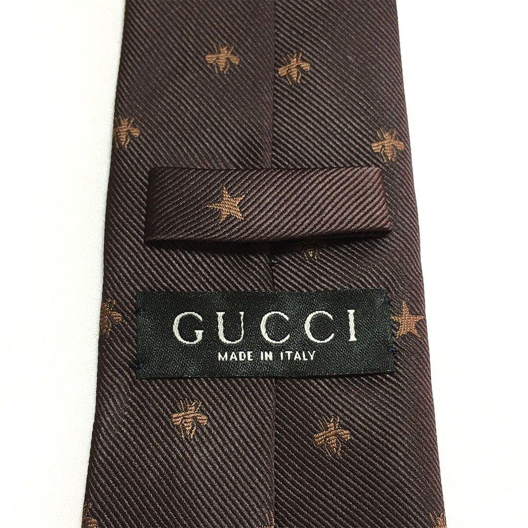 未使用級 グッチ GUCCI ネクタイ シルク 蜂 Bee ハチ