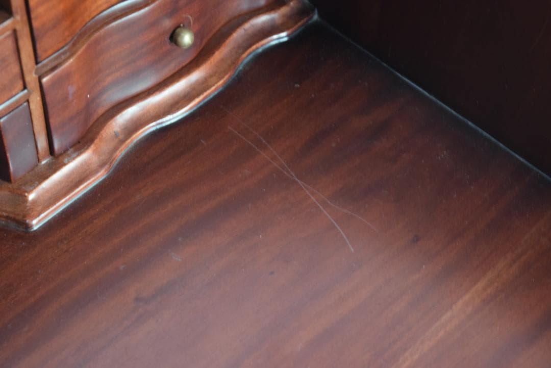 イギリス製 ライティングデスク 高級マホガニー材 チッペンデール