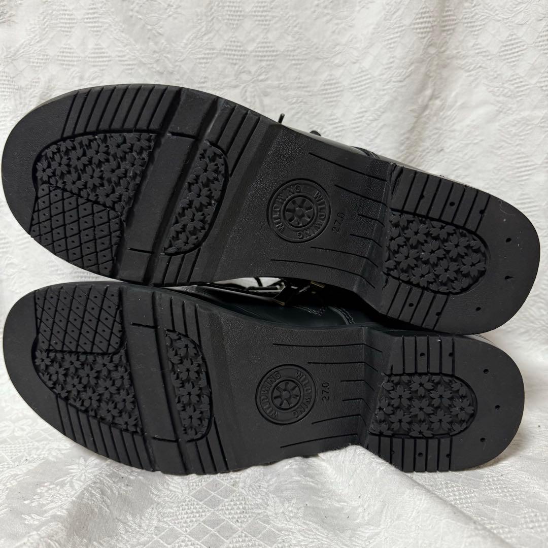 ワイルドウイング　スワロー　サイドジップ　ライディングブーツ　黒　27cm