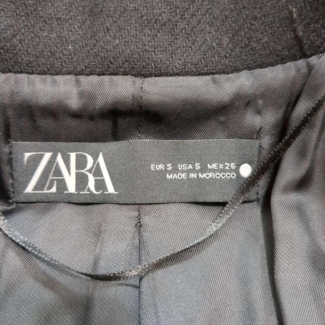 ZARA マンテコ ダブル チェスターコート ブラック 大きいサイズ マキシ丈