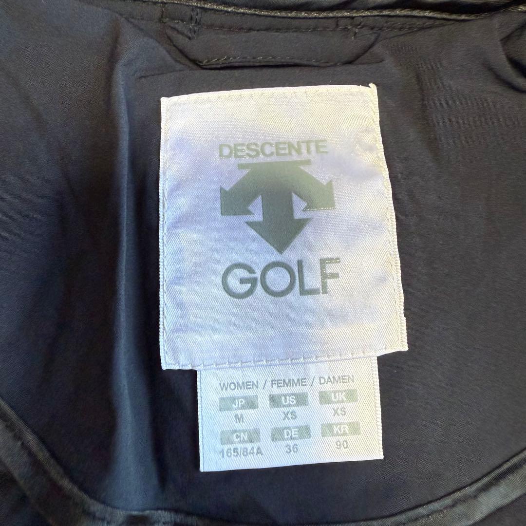 【デサントゴルフ】美品♡中綿ジャケット キルティング ジップロゴ ネイビー M