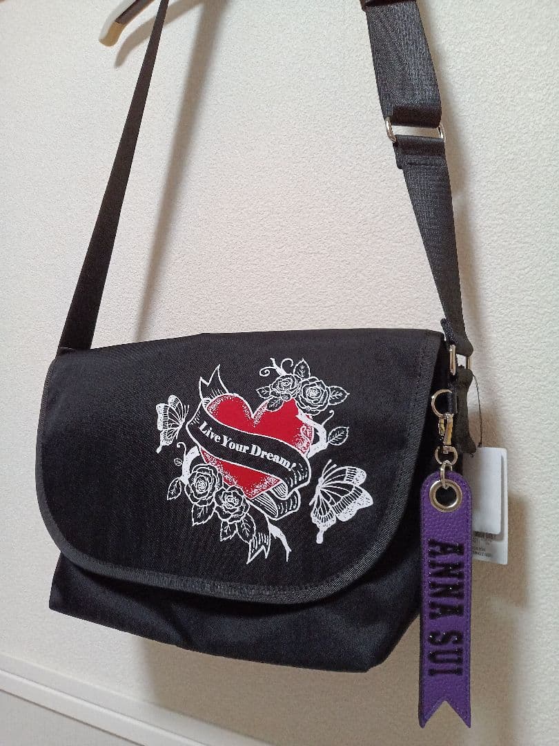 【新品】ANNA SUI ロックハート メッセンジャーバッグ　アナスイ　タグ付き