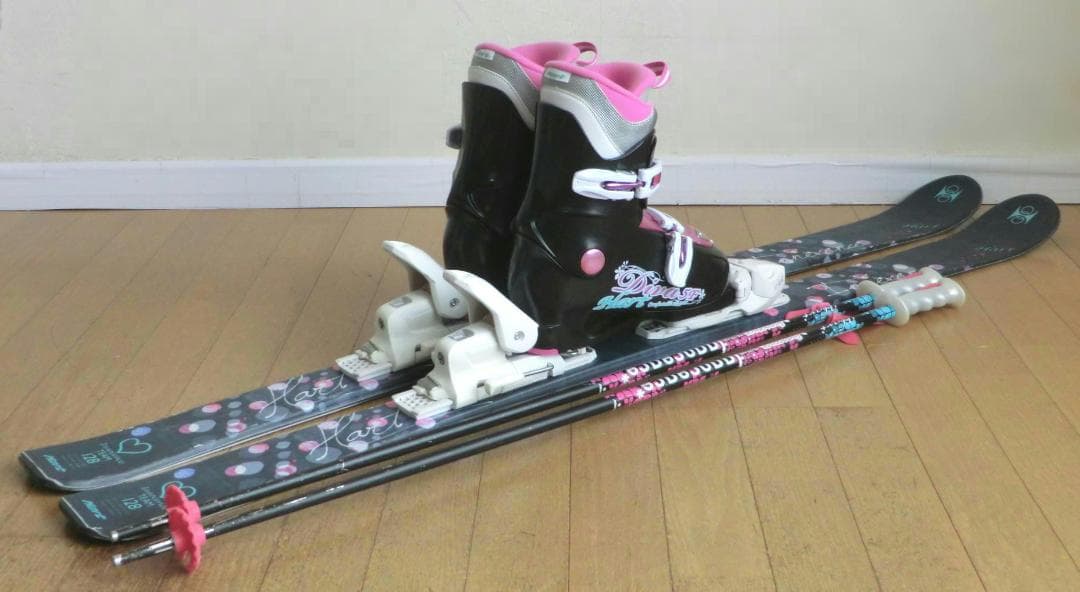 ■■送料無料■Hart■子供用スキーセット■板128/靴23■WAX済■女の子■
