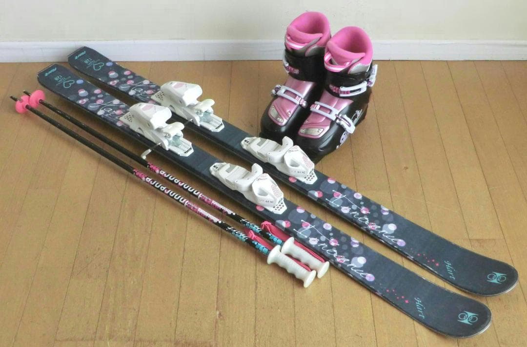 ■■送料無料■Hart■子供用スキーセット■板128/靴23■WAX済■女の子■