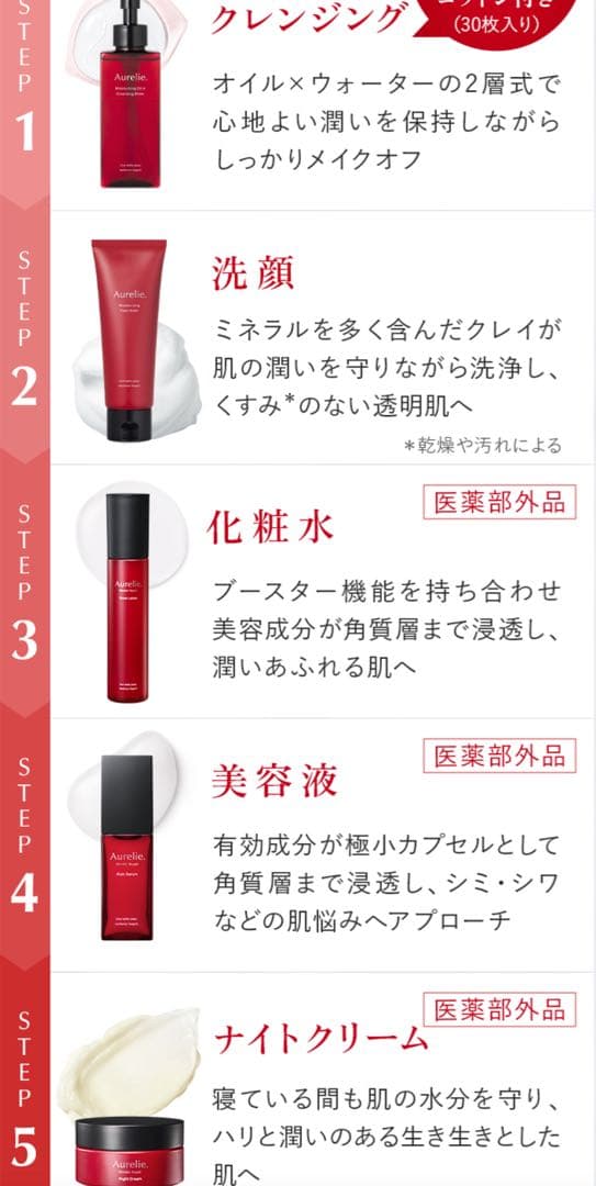 【新品、未開封】オレリー　スキンケアセット