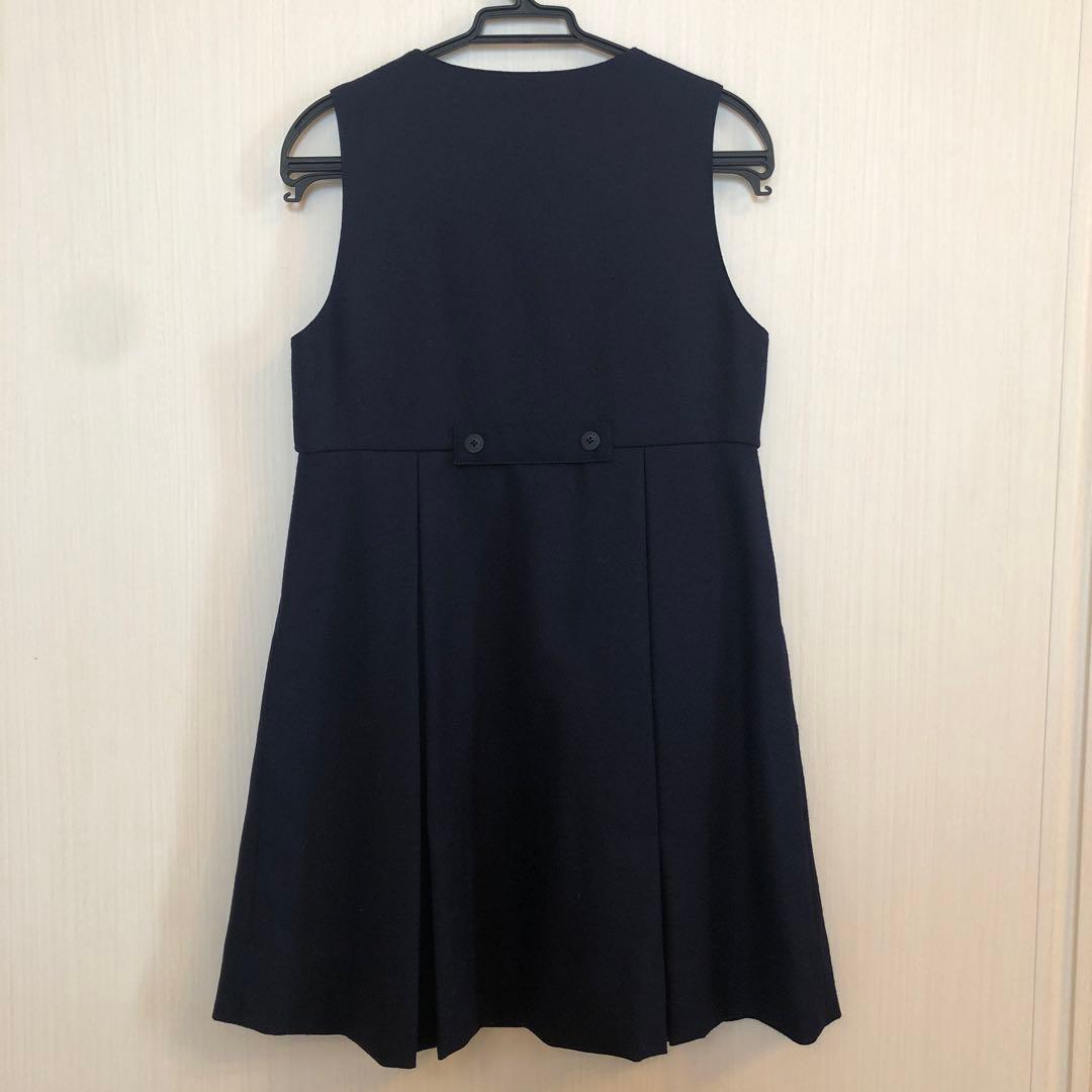 ファミリア　お受験　フォーマル　スーツ　ボレロ　120紺