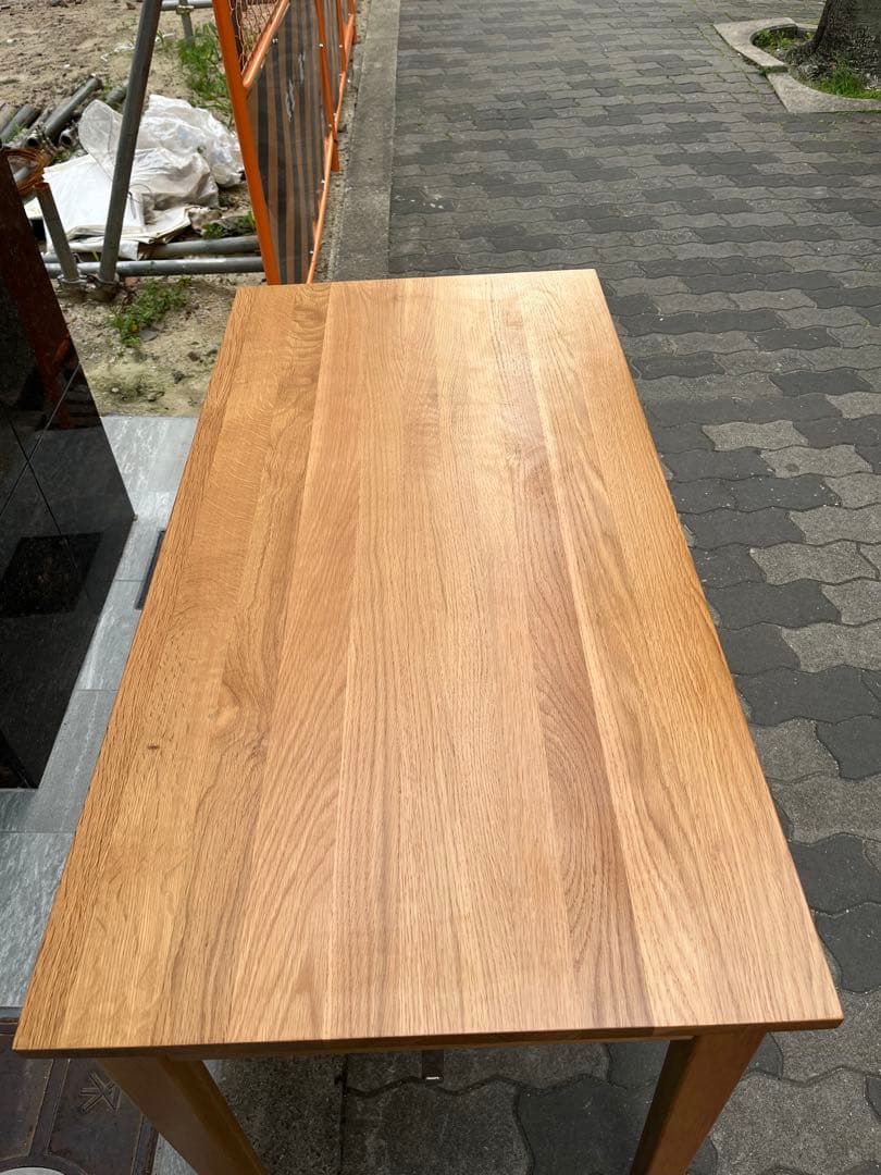 無印良品　木製デスク オーク無垢材 引き出し付き