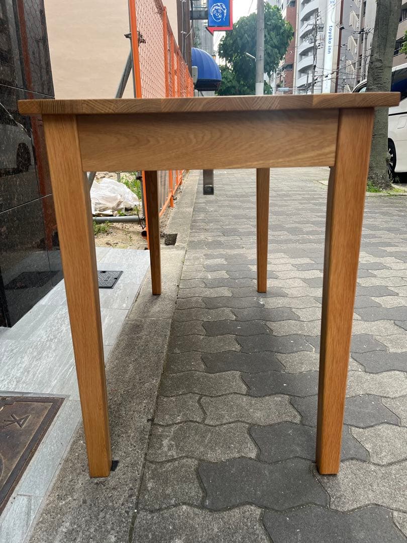 無印良品　木製デスク オーク無垢材 引き出し付き