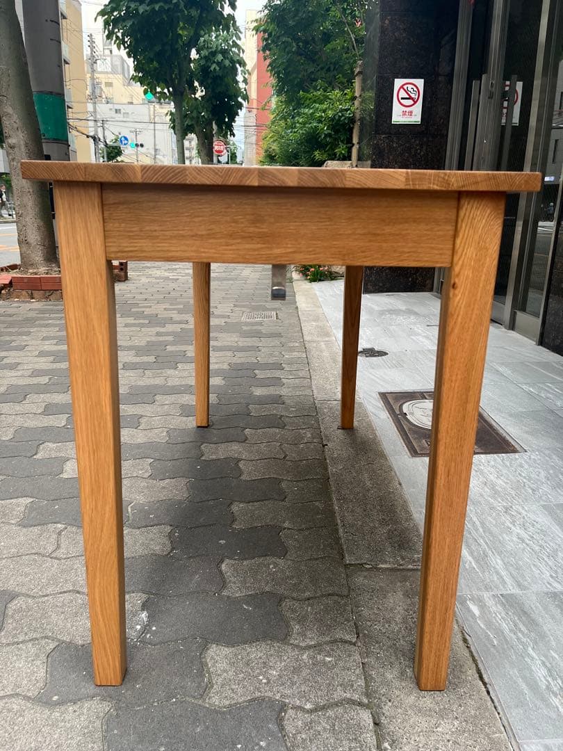無印良品　木製デスク オーク無垢材 引き出し付き