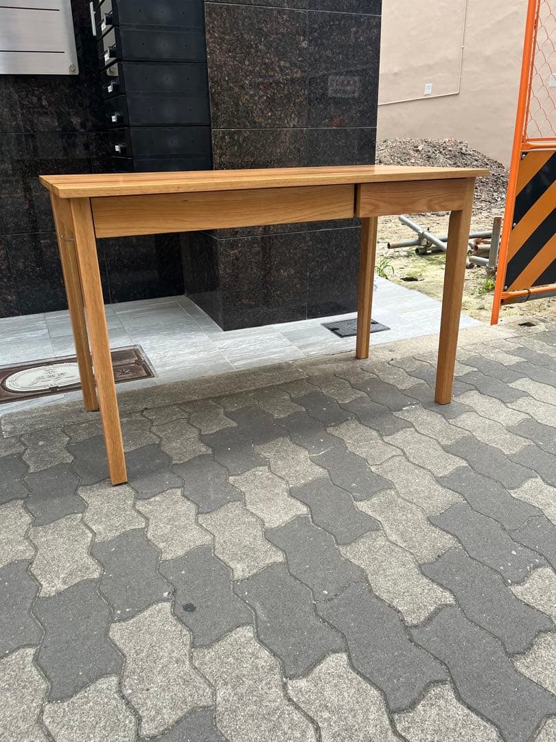 無印良品　木製デスク オーク無垢材 引き出し付き