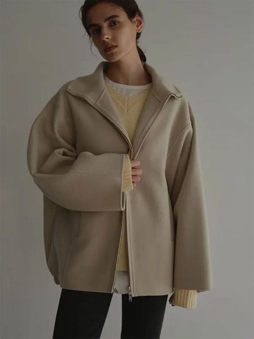 p*i様 ETRE TOKYO メルトンスタンドネックリバーブルゾン