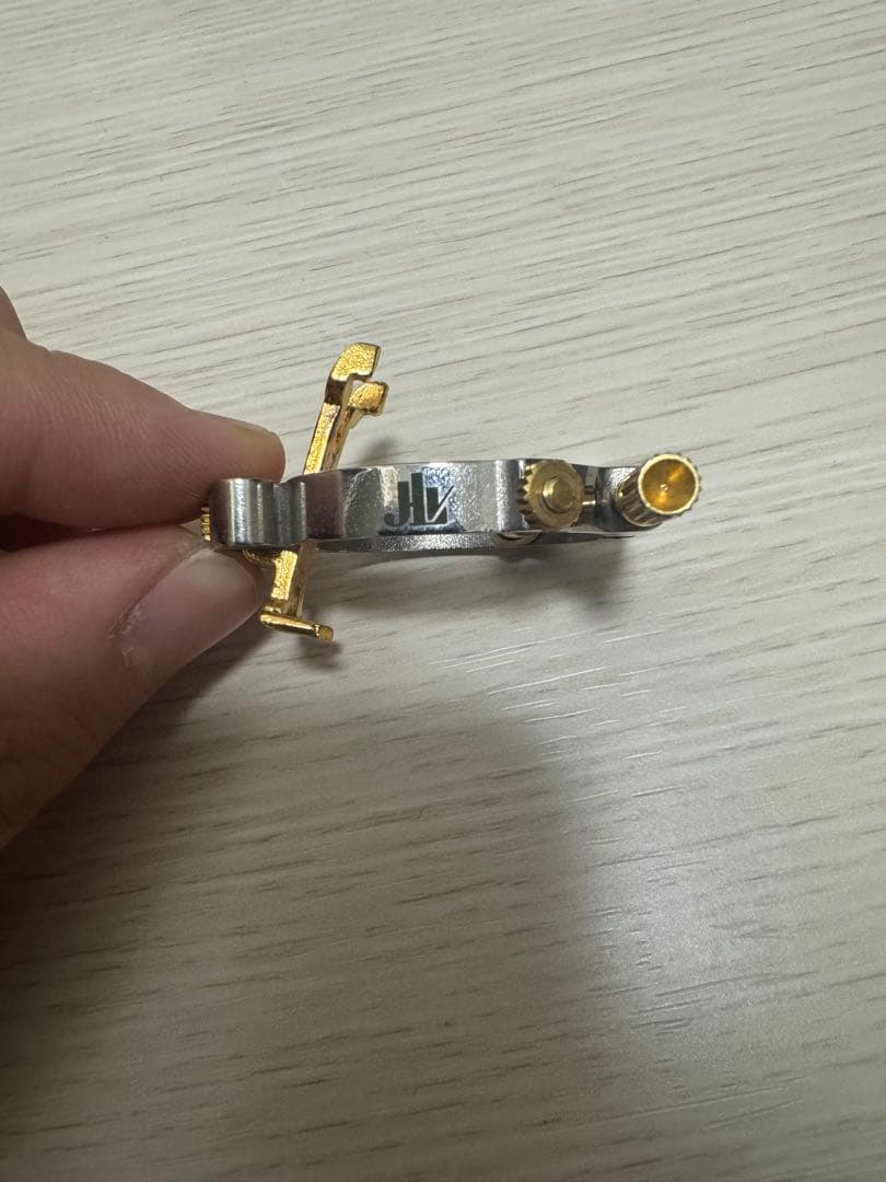 ソプラノサックス　リガチャー　JLV プラチナメッキ