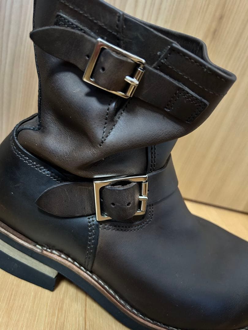 【Hawkins 】エンジニアブーツ 26.5cm 本革 濃茶 美品 廃盤