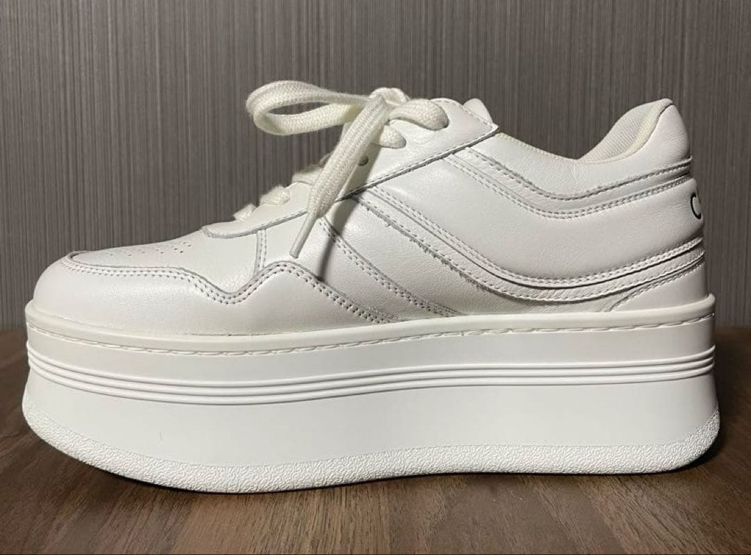 CELINE ブロックスニーカー ウェッジアウトソール 36 厚底スニーカー