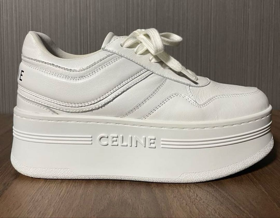 CELINE ブロックスニーカー ウェッジアウトソール 36 厚底スニーカー