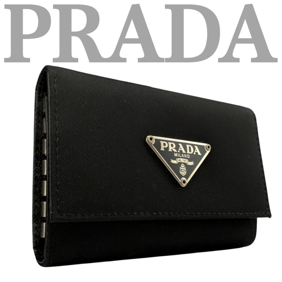 ✨未使用品✨ PRADA 6連 キーケース 三角ロゴ ナイロン 箱付き