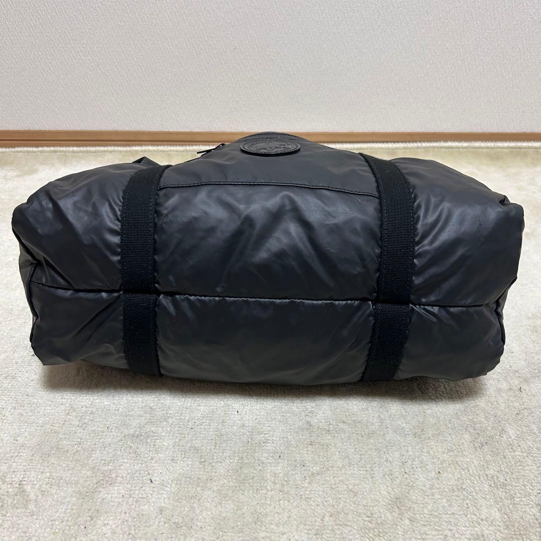 美品　ハンティングワールド　ボストンバッグ　バチュークロス　黒　ナイロン　レザー