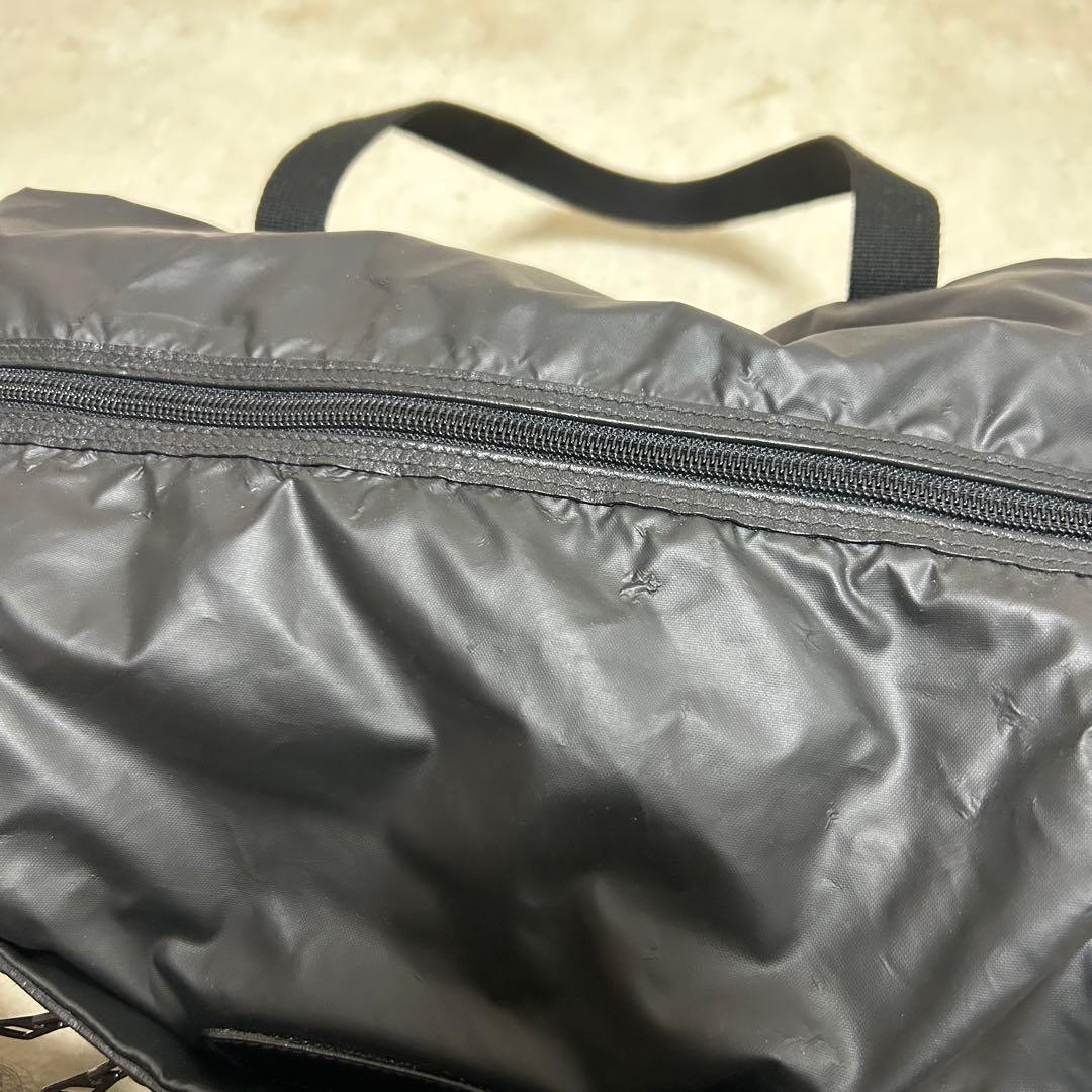 美品　ハンティングワールド　ボストンバッグ　バチュークロス　黒　ナイロン　レザー